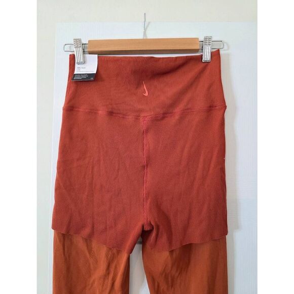 Nike Womens Yoga Luxe Layered 7/8 Leggings, Orange, M NWT - Picture 7 of 12